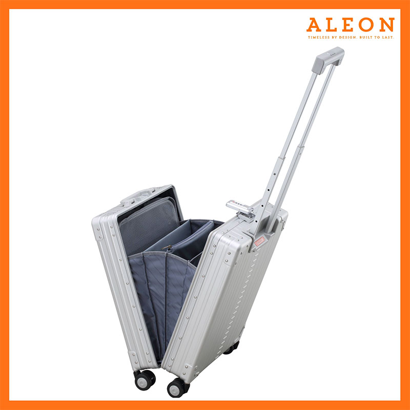 2255-PL-whole-case-open Vertical open full view of Aleon case in silver