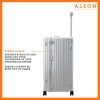 3019-PL--B075Y2SWHJ-HINGE-1-(1) A detailed view of the silver suitcase’s full-length aluminum piano hinge, seamlessly integrated into the design for enhanced durability. The riveted construction ensures smooth opening and closing, reinforcing the case’s secure structure.