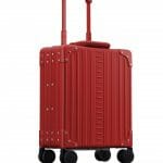 Red carry on aluminum luggage Red carry on aluminum luggage