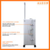 USE-FIRST-2628-PL-lock-1-(1) Lock view of Aleon checked case in silver platinum with spinner wheels