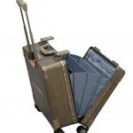 Wheeled business case in bronze made with aluminum Wheeled business case in bronze made with aluminum