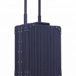 blue aluminum carry-on vertical suitcase 21 inch and a business case blue aluminum carry-on vertical suitcase 21 inch and a business case