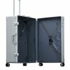 the suiter luggage opend showing garment bag the suiter luggage opened showing garment bag