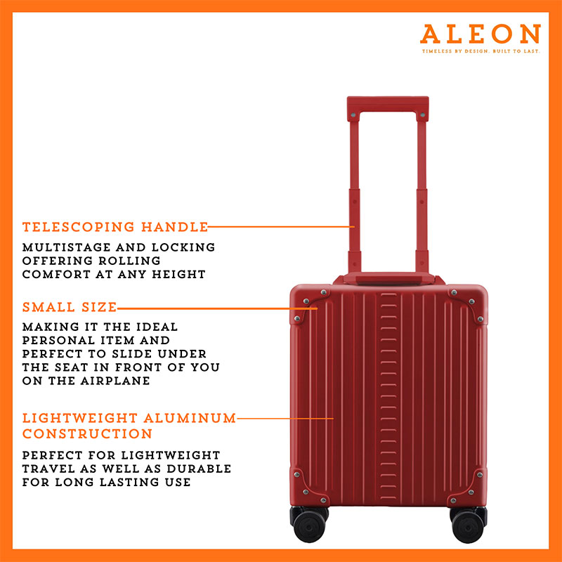 Aleon red ruby vertical opening underseat case