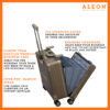 1837-bronze-open Bronze open view of Aleon vertical business case with tsa approved locks and business organizer