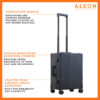 2128-ON---B09FRVTN1X-side Side view of Aleon black carry on crafted from aluminum