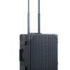 2155-classic-carryon-side-new-on Black Onyx Aleon aluminum luggage angled side profile showcasing full case design