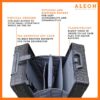 2255-open-on Open close up on the black vertical open Aleon carry on with TSA locks and dividers