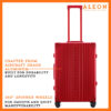 2655-RU-Front-(1) (1) Front view of Aleon red ruby checked case with spinner wheels