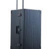 3019-trunk-new-side-on Sleek Onyx Black Aluminum Trunk – Durable 30-inch Checked Luggage