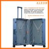 3055-sa--B077WMCT5W-open-1-(1) ALEON Macro Traveler Checked Case open to reveal organized interior with compression straps and a zippered divider, ensuring secure storage for travel essentials