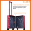 A2155240-International-carry-on-ru-open Open view of the Aleon international carry on with compressions boards in ruby red