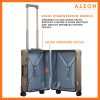 B01LZO1GXS-CH-open-(2) An open bronze ALEON 21" Carry-On reveals a neatly arranged interior with compression panels and secure straps, showcasing its well-structured design for organized packing. The TSA-approved locking mechanism adds an extra layer of security.