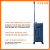 B074B3S7K8-SA-Lock-(2) The ALEON 21" blue Carry-On glides effortlessly through a busy terminal, its precision-engineered wheels navigating the polished flooring with ease. The sturdy telescoping handle ensures a comfortable grip for travelers.