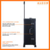 USE-FIRST-2628-ON-lock-1-(1) Lock view of Aleon Onyx black checked case with spinner wheels