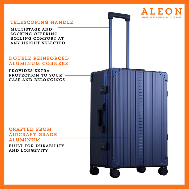 Side profile view of the Aleon sapphire case with suiter crafted from aluminum