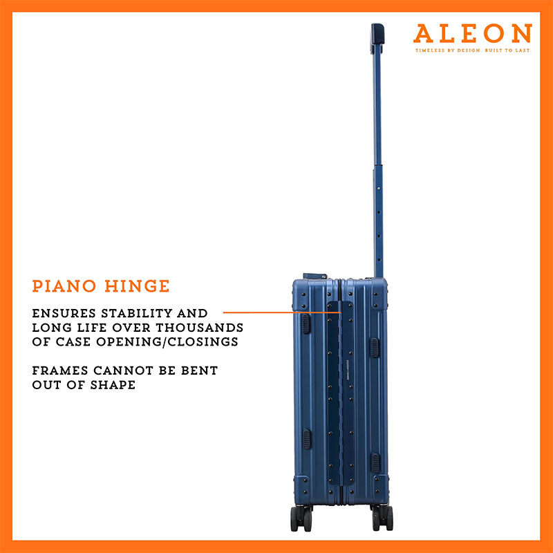 Hinge view on sapphire international carry on