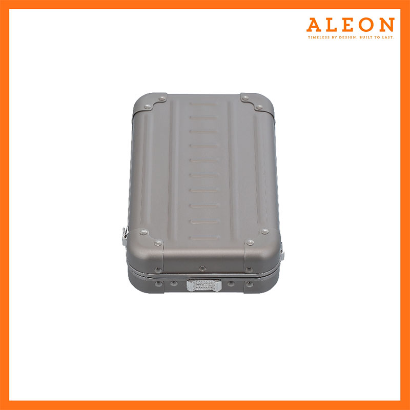 Bronze Aleon Vertical opening crossbody case lying flat with opening facing forward