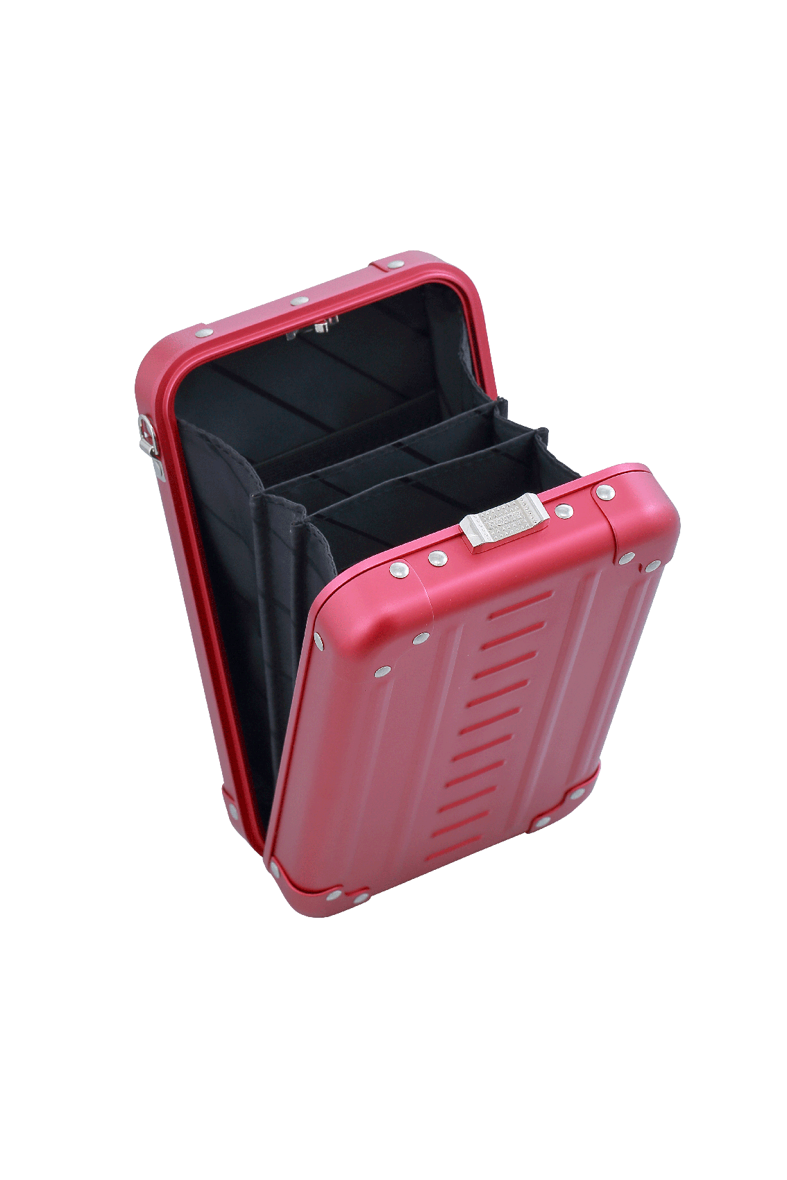 Red cross body vertically mini handbag open Red cross body vertically mini handbag open