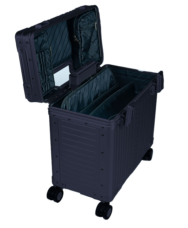 Black-17-ince-4-wheel-open-pilot-case